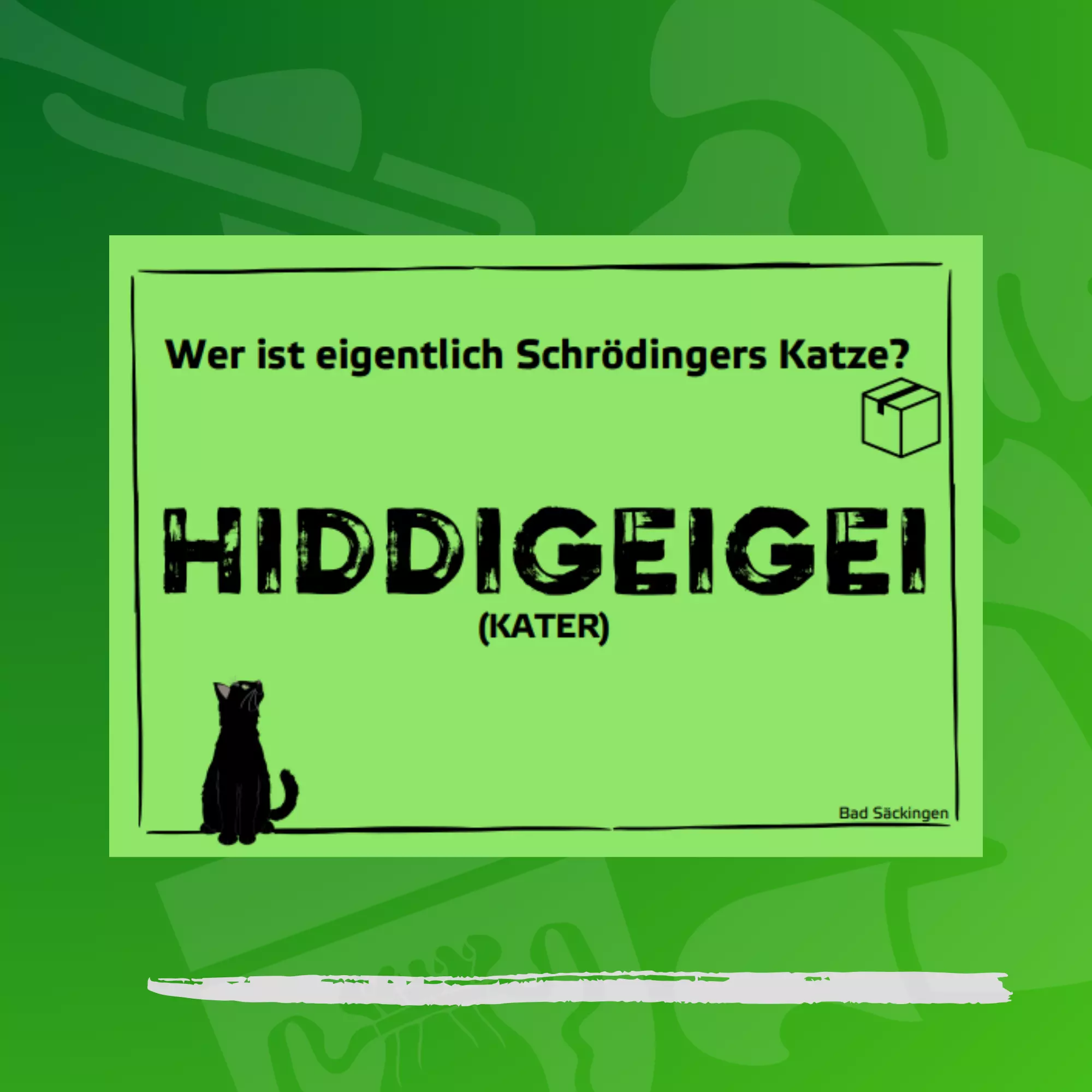 Bild zu Kater-Postkarte "Schrödingers Katze"