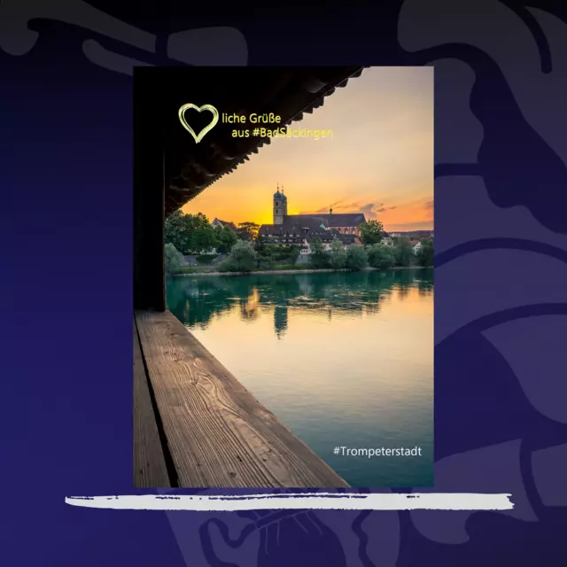 Postkarte Münsterblick Sonnenuntergang