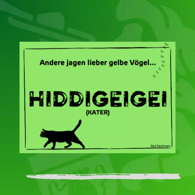 Kater-Postkarte "gelbe Vögel"